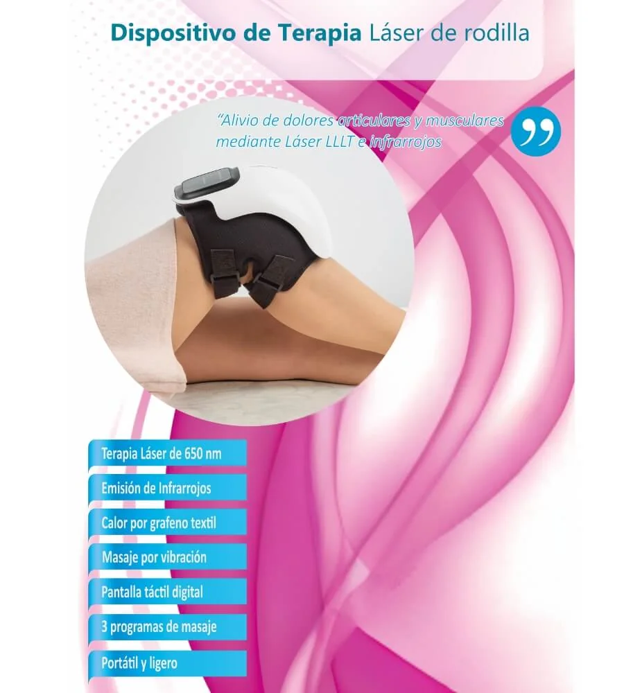 Láser de Rodilla — Calor, vibración y diseño ergonómico