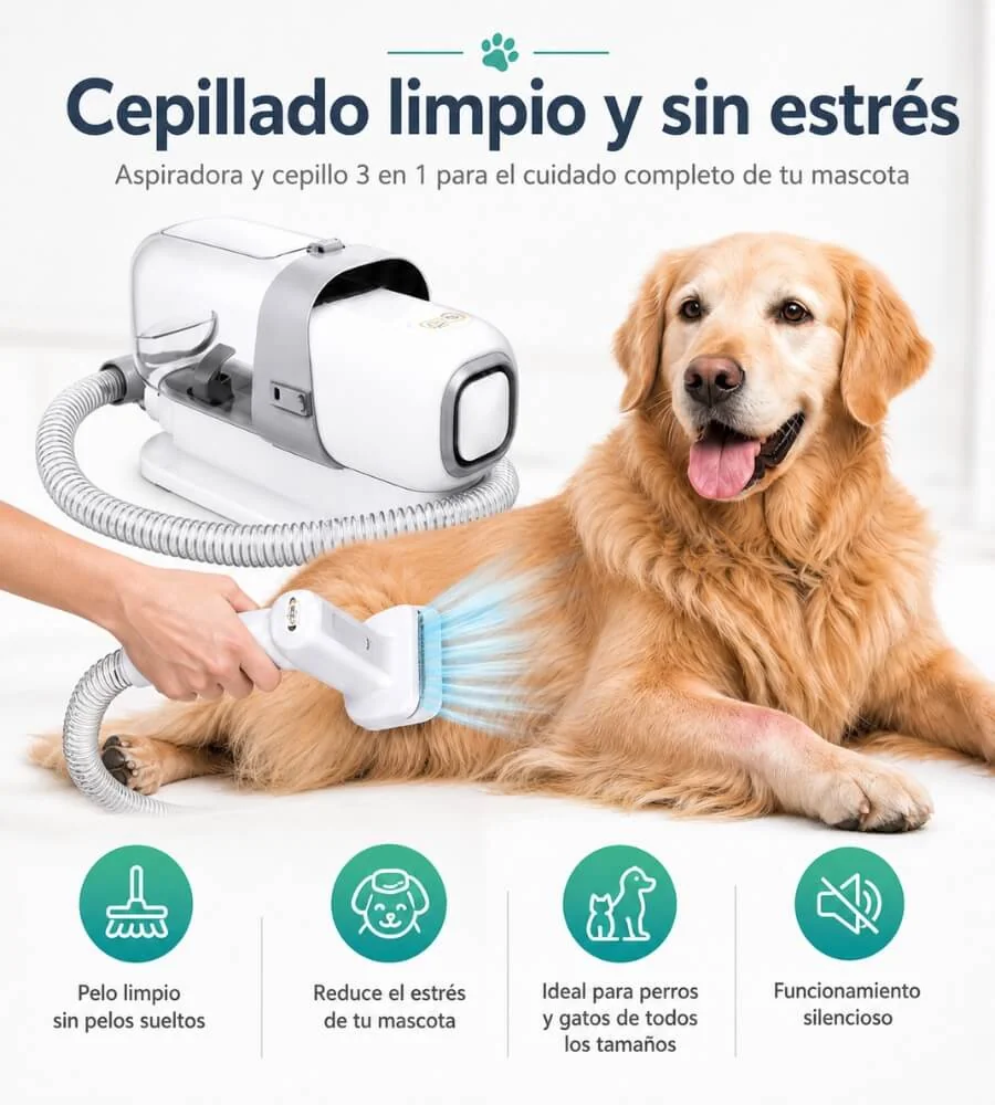 Aspirador Mascota 3 en 1 — Ideal perros y gatos diferentes tamaños