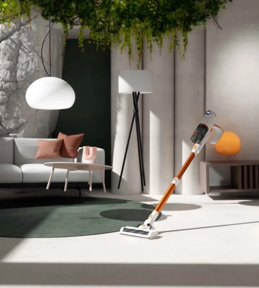 Aspirador Vertical 6 en 1 — Brazo articulado flexible extensible LED frontal