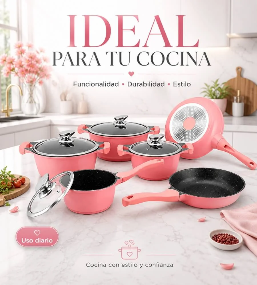 Batería Rosa — Set completo de 10 piezas