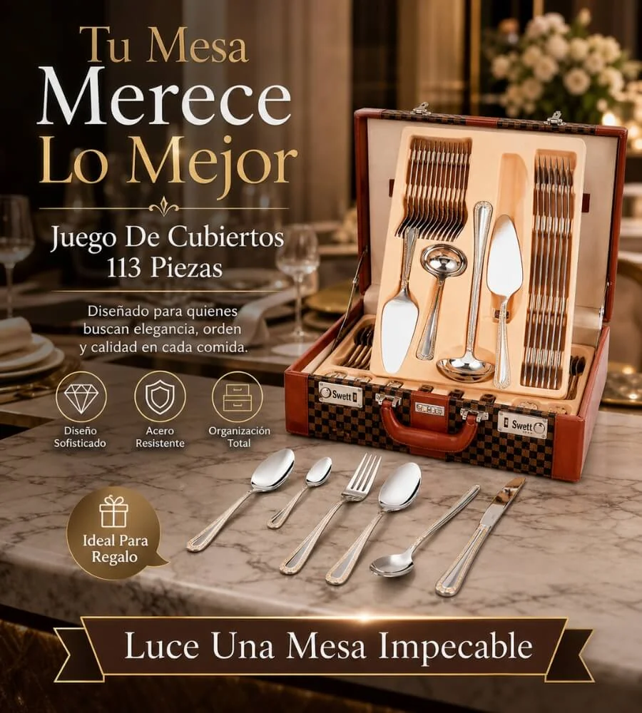 Cubertería Vértice — Acero inoxidable 18/10 acabado satinado