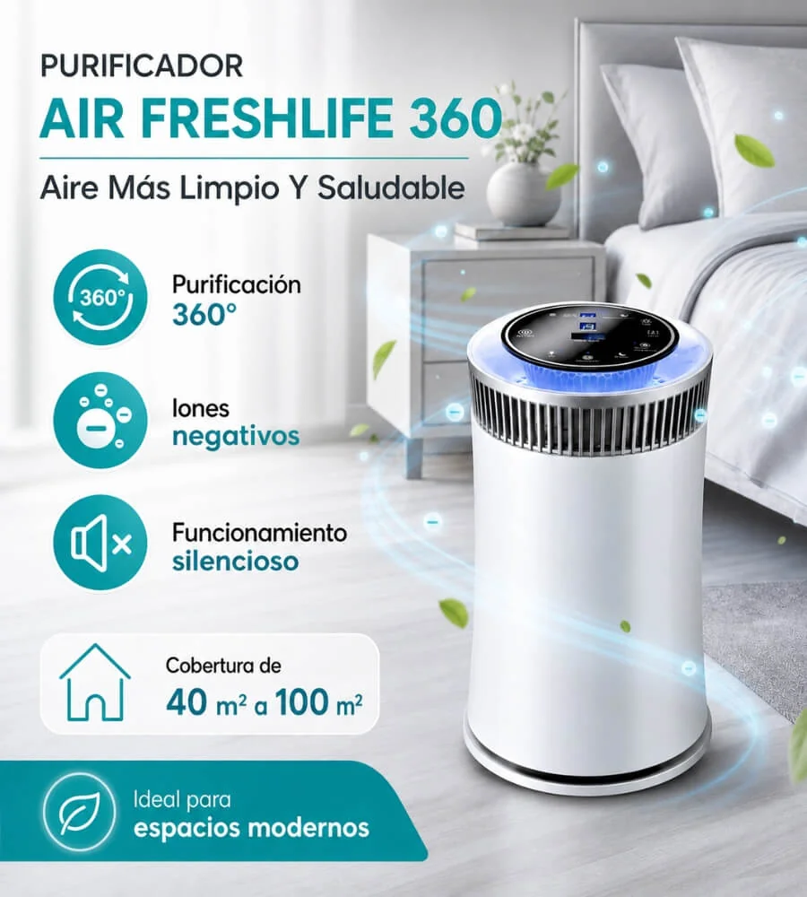 Air Freshlife 360 — Filtro HEPA 4 sistemas de filtrado