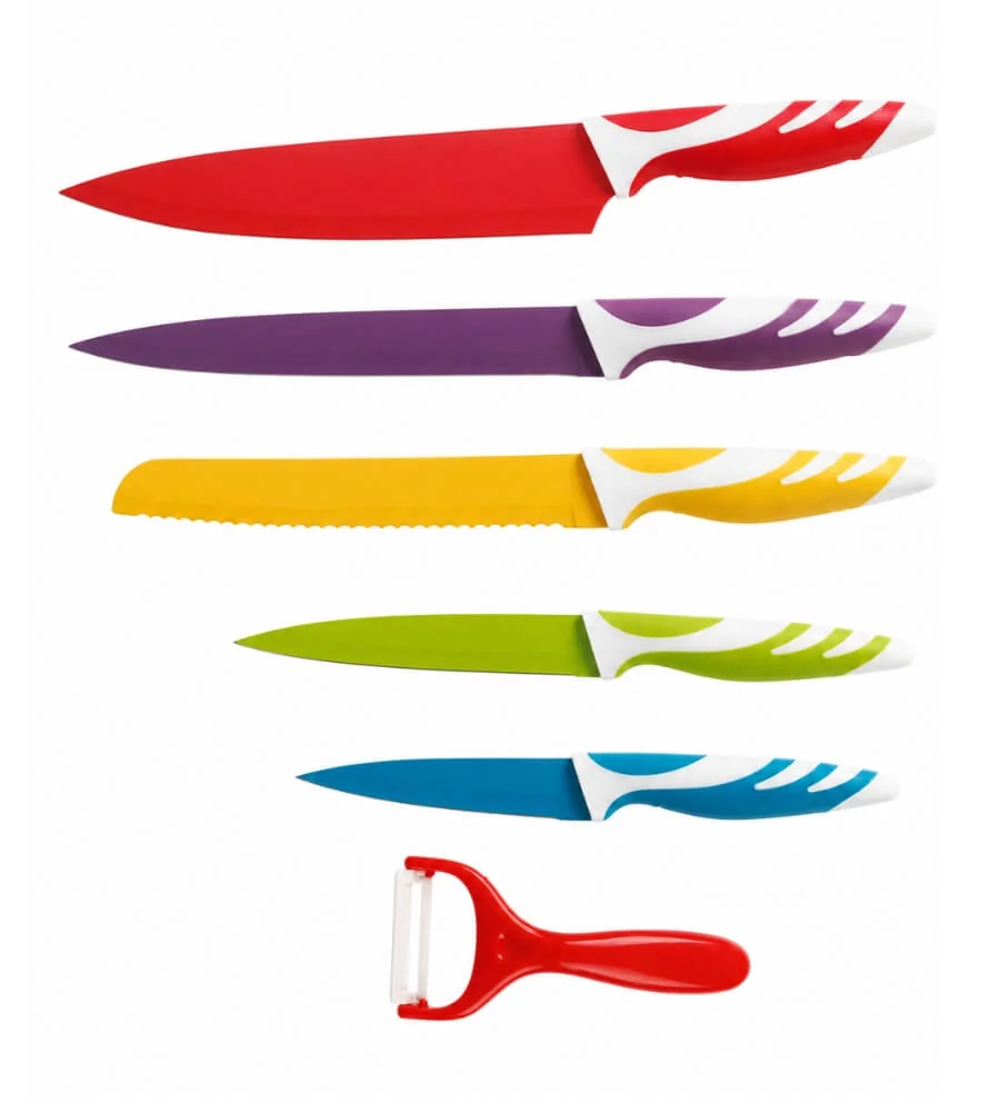 Set de 5 Cuchillos + Pelador