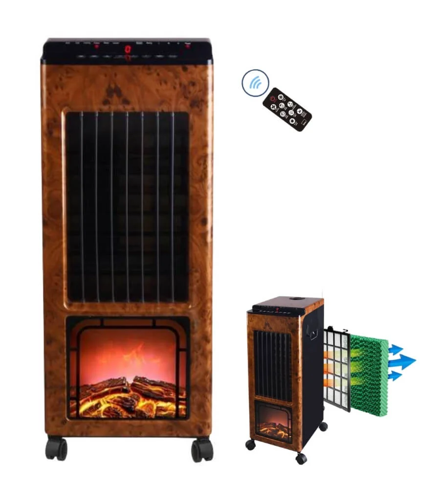 Climatizador Evaporativo Frío/Calor + Chimenea