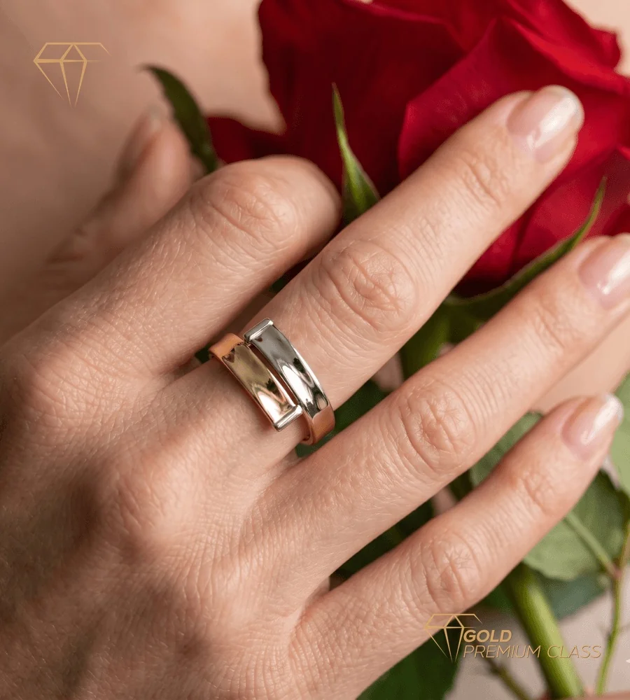Anillo Bicolor Oro 9k — modelo 1