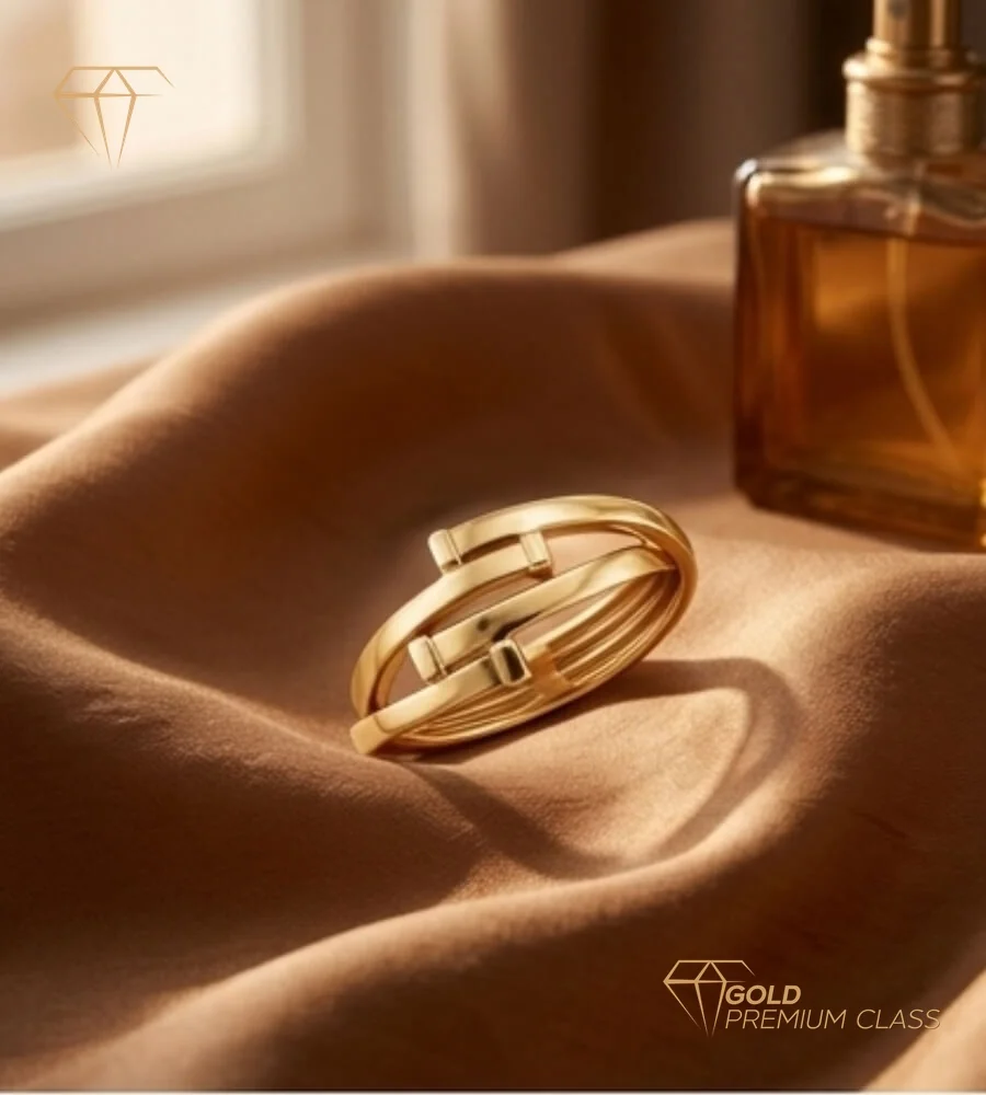 Anillo Glamur Oro Bicolor 9k — look 1