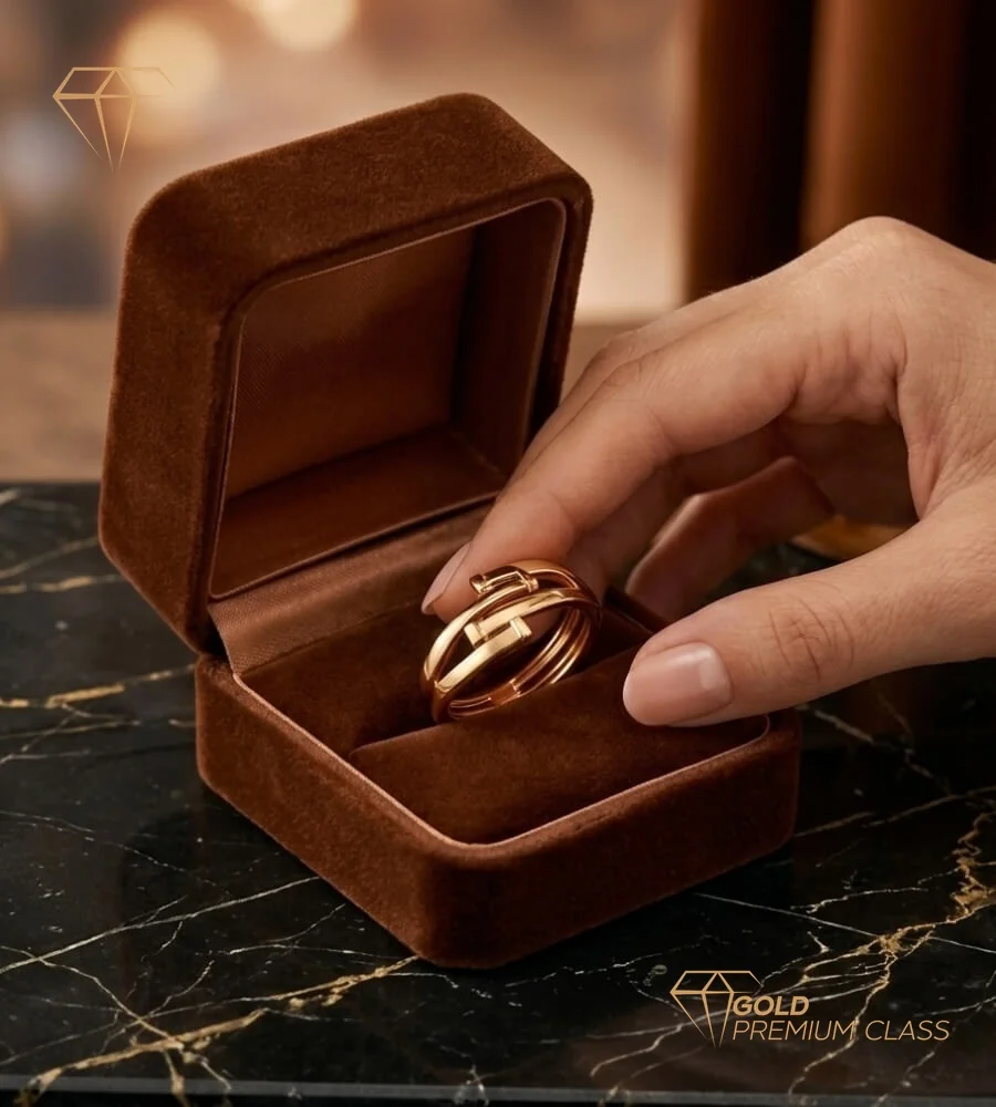 Anillo Glamur Oro Bicolor 9k — look 4