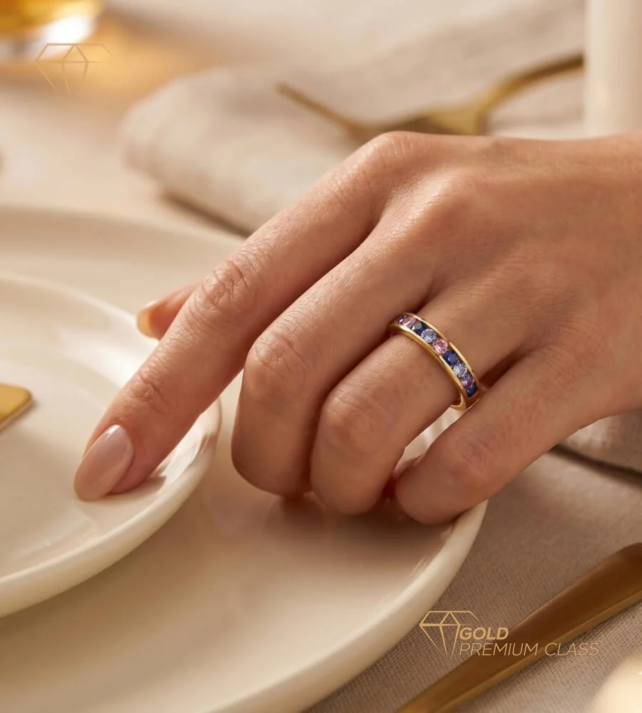Anillo Infinity Oro Amarillo 18k — versión 8