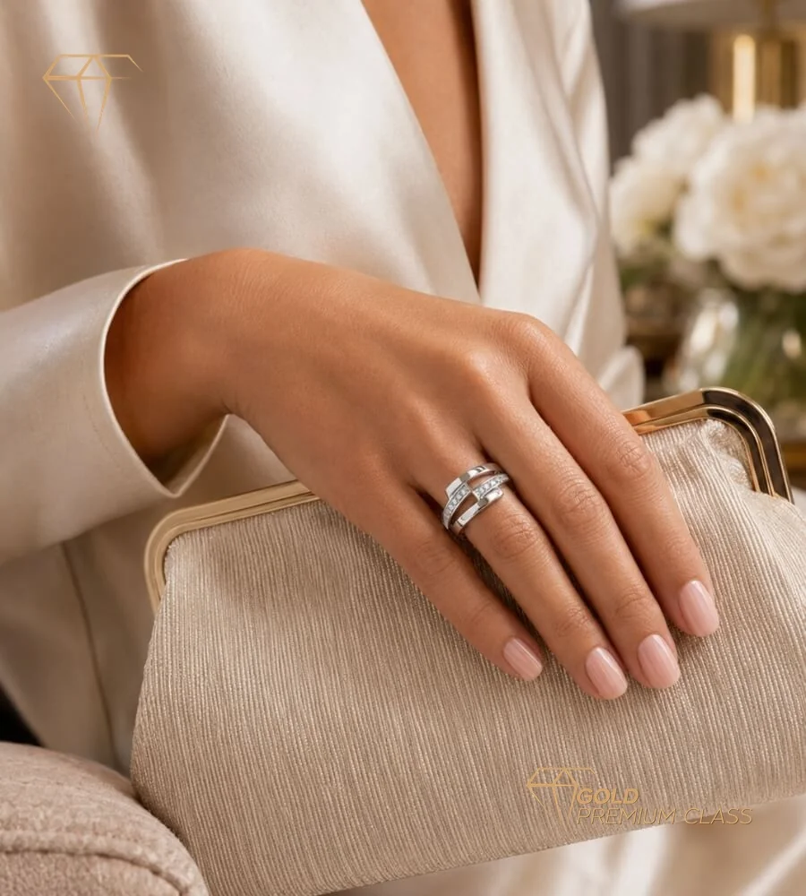 Anillo Mar Atlántico Oro Blanco 9k — look 4