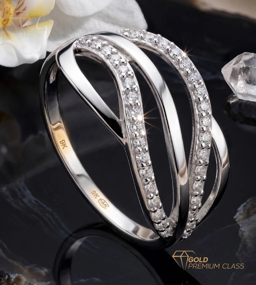 Anillo Mediterráneo Bandas Circonitas — look 3
