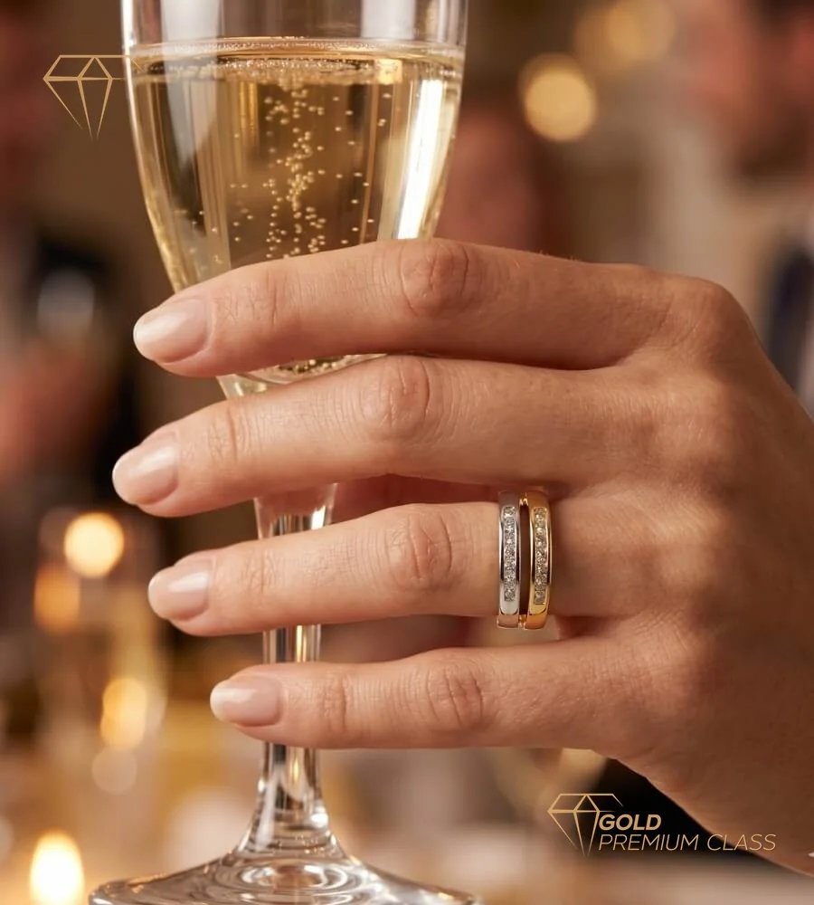 Anillo Paris Oro Bicolor 9k — look 3