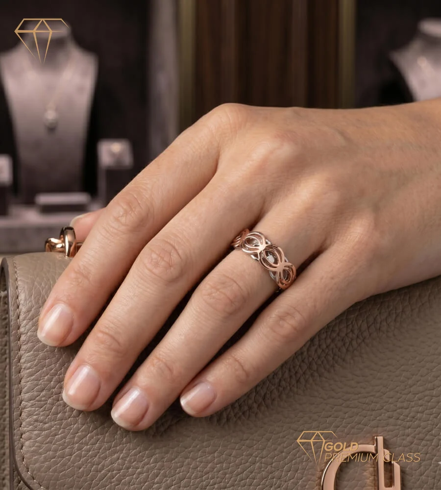 Anillo Pasión Rosa Motivos Calados — look 4