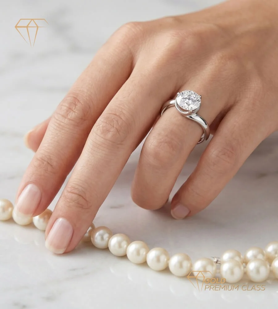 Anillo Roma Oro Blanco 9k — modelo 1