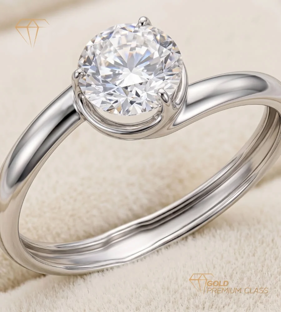 Anillo Roma Oro Blanco 9k — modelo 3