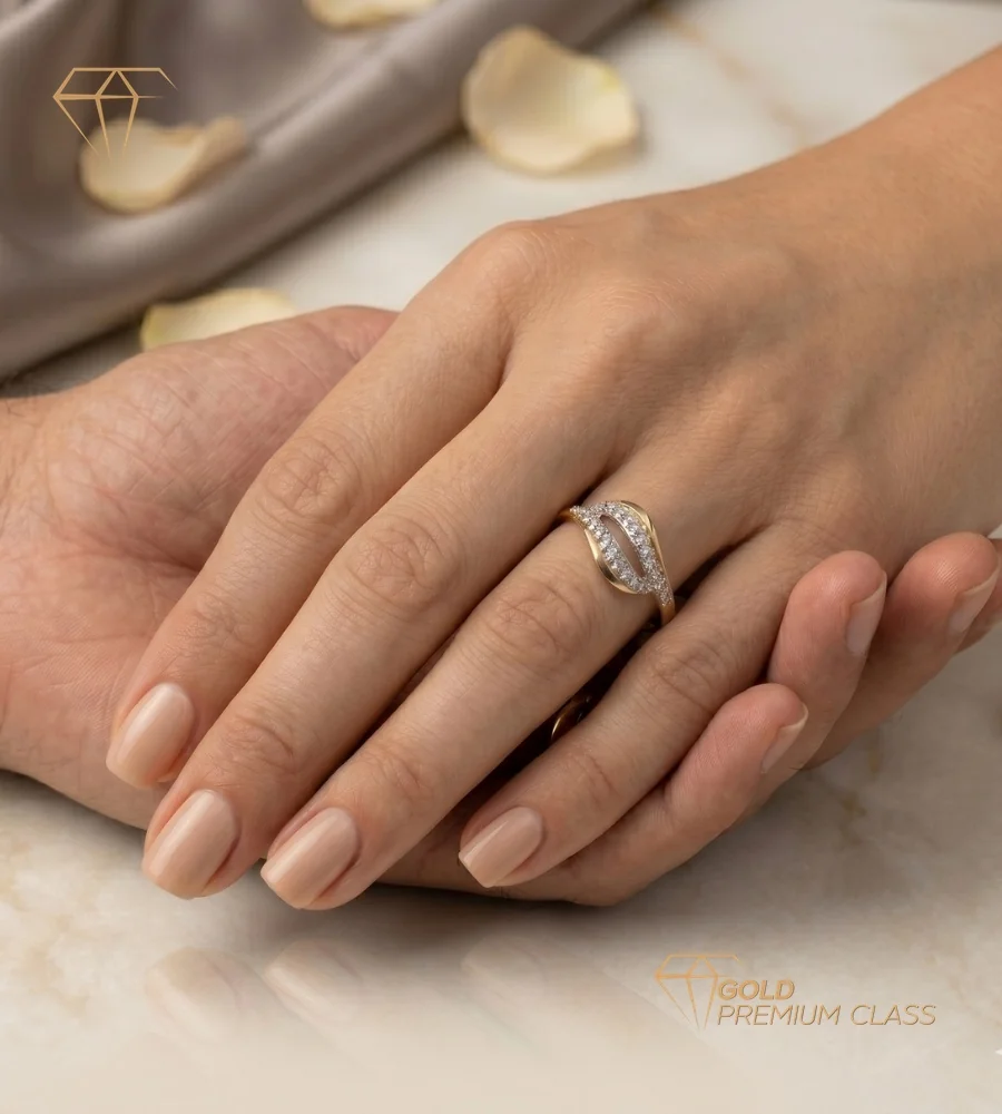Anillo Tesoro Eterno Oro Bicolor 18k — look 4