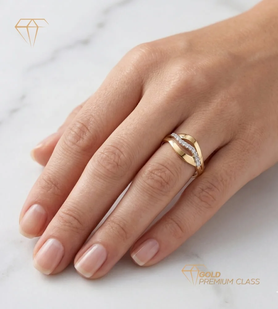Anillo Venecia Oro Bicolor 18k — look 6
